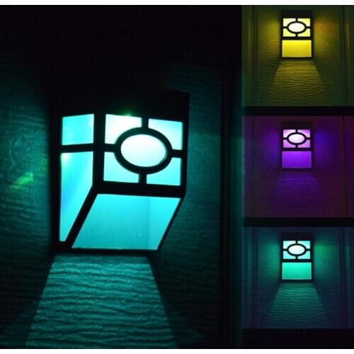 Outdoor LED Solar Light Sensor Garden Decoration Fence Wireless Powered Solar Light Waterproof Railing Lamp