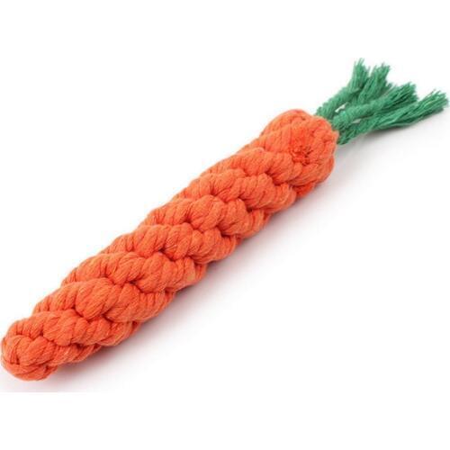 2019 New Pet Supply High Quality Pet Dog Toy Carrot Shape Rope Puppy Chew Toys Teath Cleaning Outdoor Fun Training 22cm