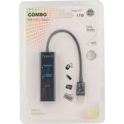 NEW USB 3.0 Type C / USB TF Memory Card Reader 4 in 1 OTG type-c hub card reader adapter