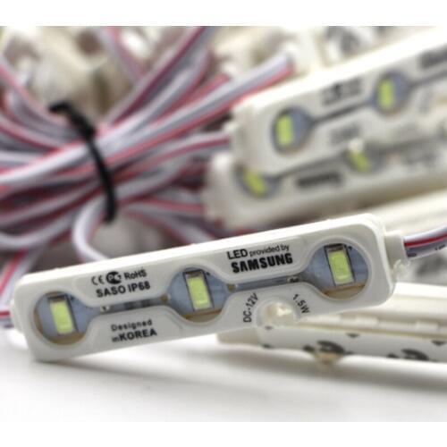Highlight IP68 Samsung SMD 5730 5630 led module Light Advertising lamp 1.5W 3Leds Sign Backlights Waterproof 12V white SAMSUNG
