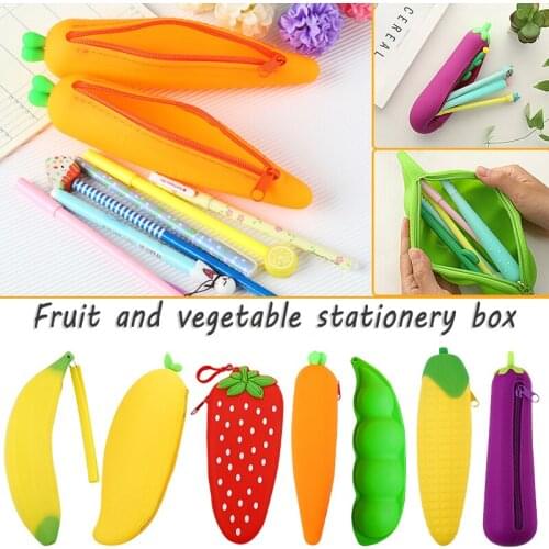 Portable Silicone Pencil Case Cute Cartoon Waterproof Stationery Storage Bag Great Gifts for Boys and Girls GDeals