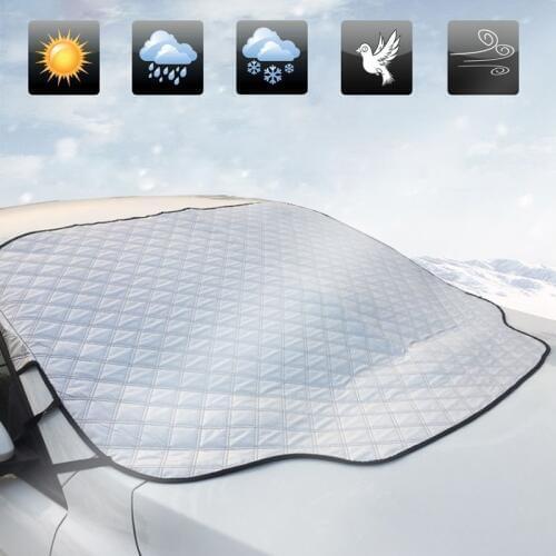 Car Sun Shade UV Windsn Cover Protector Car Front Window Sun Visor Fits Windshields of Various Sizes in All Weather Anti-Th