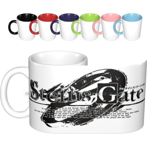 Steins ; Gate 0 Logo Ceramic Mugs Coffee Cups Milk Tea Mug Steins Gate 0 Steins Gate Anime Logo Steins Gate 0 Logo Steins Gate