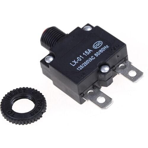 1PCS thermal switch circuit breaker overload protector 15A overload switch 125/250V AC