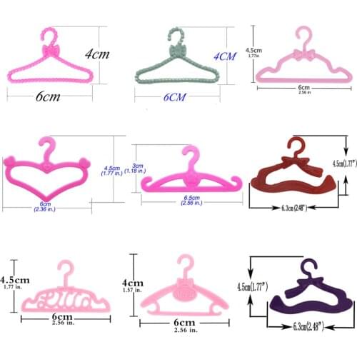 20 Pcs Barbies Furniture Hangers Doll Accessories,Bowknots/Heart-Shaped Finishing Tools,For Barbies Ken Doll,Clothes Accessories