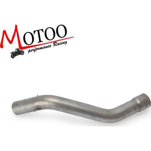 Motorcycle Exhaust middle pipe Round Muffler for KAWASAKI ZX-10R ZX10R 2008 2009 2010 link pipe without exhaust
