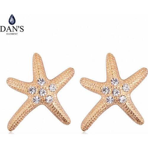 DANS Colors Real Austrian crystals Stud earrings for women Earrings s New Sale Hot Round 115795