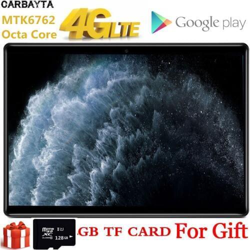10 Inch MT6762 Gift 128GB TF Card Tablet PC Global Bluetooth Wifi Phablet Android 9.0 Octa Core Dual SIM Card 2.5D IPS 1920*1200