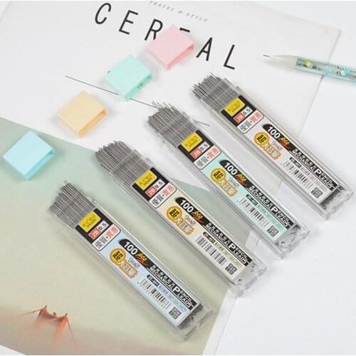 100Pcs/Box Graphite Lead 2B Mechanical Pencil Refill Plastic Automatic replace Pencil Lead 0.5/0.7 Promotion Student Supplies