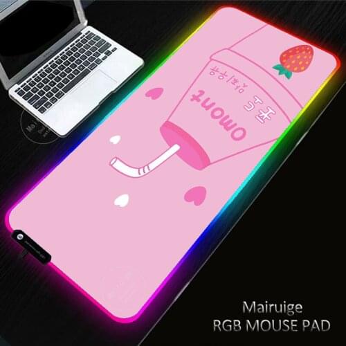 40*90CM Strawberry Grape Girly Cartoons Mouse Pad Desk Mat Gaming Accessories Play Mat Backlight Slipmat Rgb Mousepad Led Gamer