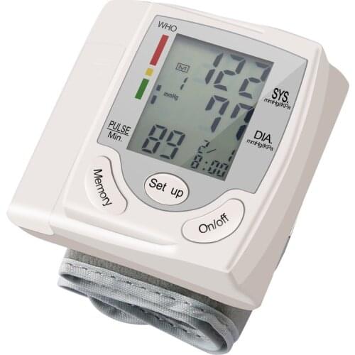 Automatic Digital LCD Display Wrist Monitor Heart Beat Rate Pulse Meter Measure White Convenient Carry healthy