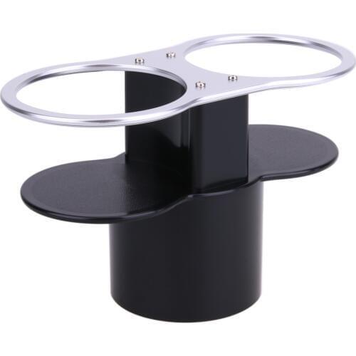 ABS Plastic Car Drink Cup Holder Double Hole Drinks Holders Auto Mounts Supplies Portable Coffee Can Cup Rack