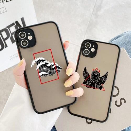 Fashion Abstract Art David lines Adam hard Creativity Case For iPhone 12 11 Pro X XS Max XR 6S 7 8 Plus SE2020 angel Back Cover