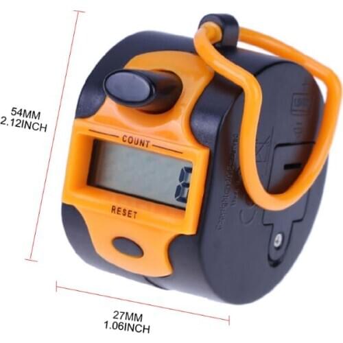 Digital Hand Tally Counter 5 Digit Manual Press Clicker LED Backlight Recorder 40JA