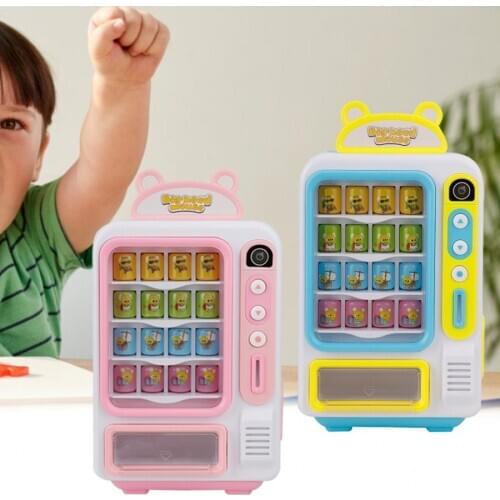 Children Vending Machine Pretend Play Toys Automatic Drink Shopping Simulated Payment Learning Toys Kids Preschool Educational