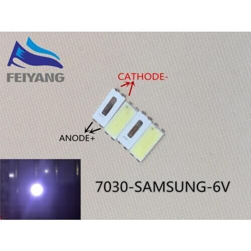 FOR repair Samsung tcl LCD TV LED backlight Article lamp SMD LEDs 7030 6V Cold white light 1000pcs/lot emitting diode