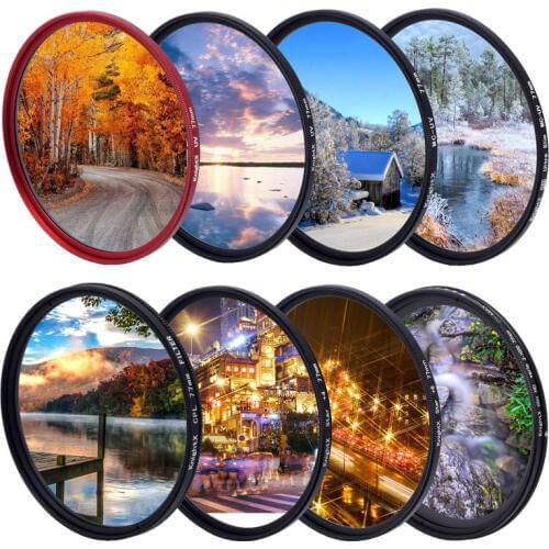 KnightX FLD UV CPL ND Star variable Neutral Density Adjustable Camera Lens Filter For canon eos sony nikon 52MM 55MM 58MM 67MM