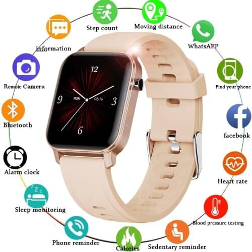 GEJIAN Ladies Smart Watch Women IP68 Waterproof Sport smartwatch Girl gift Heart Rate Fitness Tracker smart watch Men for Xiaomi