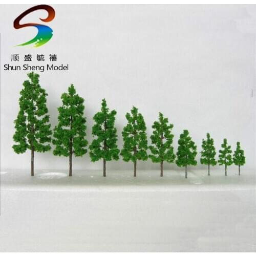 50PCS Wholesale -wire willow tree 45mm style random Landscape Train Model architectural scenery