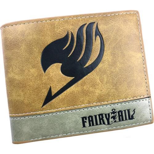 Japanese Anime Fairy Tail Wallets PU Leather Embossing LOGO Purse for Teenager Men Women Card Holder Cartoon Dollar Short Wallet
