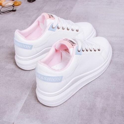 Latest Spring Autumn White Shoes Women Platform Shoes Woman Fashion Sneakers High Quality PU Casual Shoes Ladies Shoes Loafers