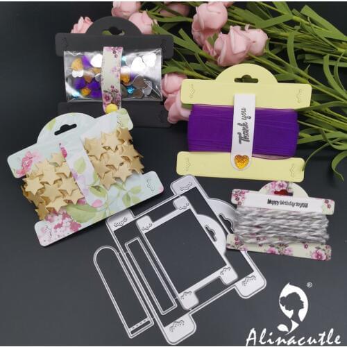 Alinacutle Metal Cutting Dies Cut 2pc Ribbon Organizer Wire Wrap Winder Scrapbook Paper Craft Album Card Punch Knife Art Cutter