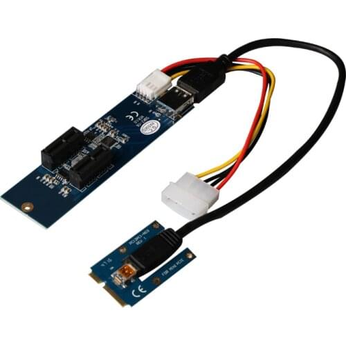 Mini pci-e to pcie 1x riser card 1 drag 2 PCI-E to PCIe 1X slot expansion Riser card SQKZ-C6