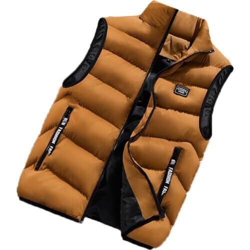 Fashion Mens Jacket Sleeveless Vest Spring Thermal Soft Vests Casual Coats Male Cotton Mens Vest Men Thicken Waistcoat 8XL