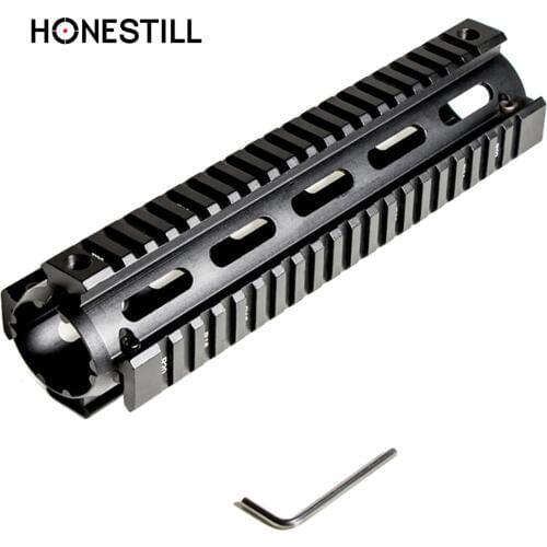 HONESTILL 9 Inch Quad Rail Handguard For AR15 Keymod Drop In Rail for Airsoft Rifle Scope Mount