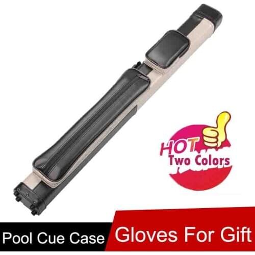 New Arrival PU Leather Billiard Pool Cues Case 85cm Length Billiards Accessories 5 Holes Two Colors Options China