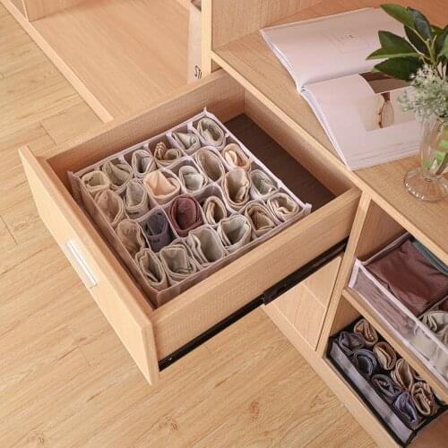 New Underwear Drawer Organizers Dividers Closet Dresser Clothes Storage Foldable Organizer Box For Bras Scarves Ties Socks Boxes