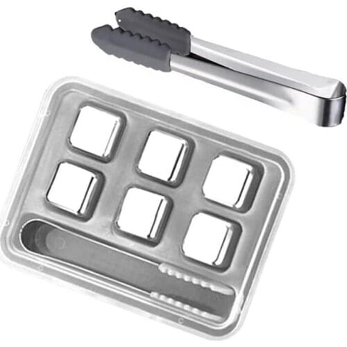 Whiskey Stones Gift Set, Whiskey Stones Stainless Steel Chilling Stones Whiskey Ice Stones Chilling Rocks Drinks Cooler