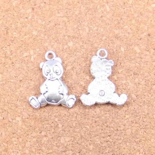 58pcs Charms panda bear 23x18mm Antique Pendants,Vintage Tibetan Silver Jewelry,DIY for bracelet necklace