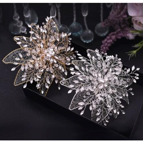 ZMHP217 Silver Rhinestone Bridal Hair Accessories for Women Wedding Headwears Flowers Crown Headwear Headbands for hair woman