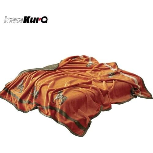 Luxury Blanket Winter Double-layer Thick High Quality Raschel Flannel Blanket Blankets for Beds Winter Couch