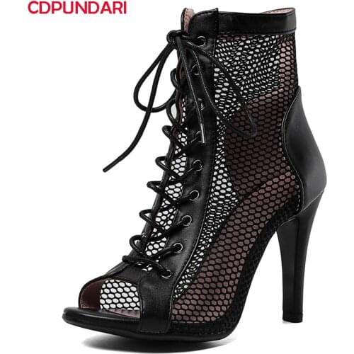Fashion Peep Toe Mesh Super High Heels Gladiator Sandals Women Summer Casual Party Shoes Sandales Femmes 2021 Sandalias Mujer