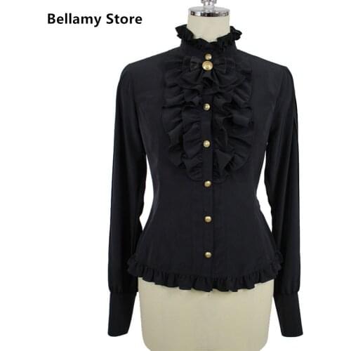 Princess Lolita Victorian Blouse / Shirt Womens Female Cotton Japanese Cosplay Costumes 3 colors