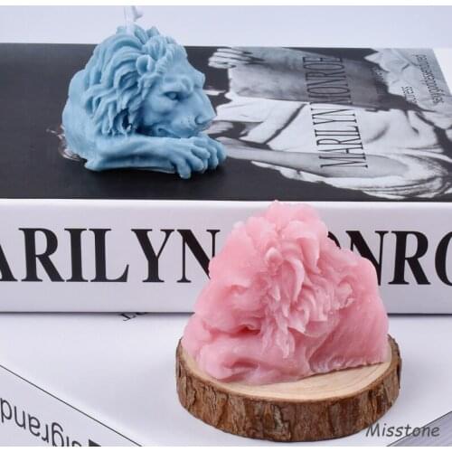 Lion Shape Silicone Candle Mold Craft Art Silicone Soap Craft Molds DIY Handmade Ice Cube Chocolate Cake Plaster Holiday