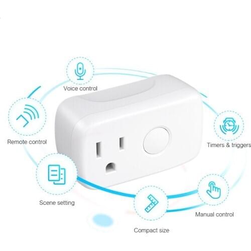 SP4 US mini Wi-Fi Smart Plug Socket US for Alexa, Google Home Voice Control