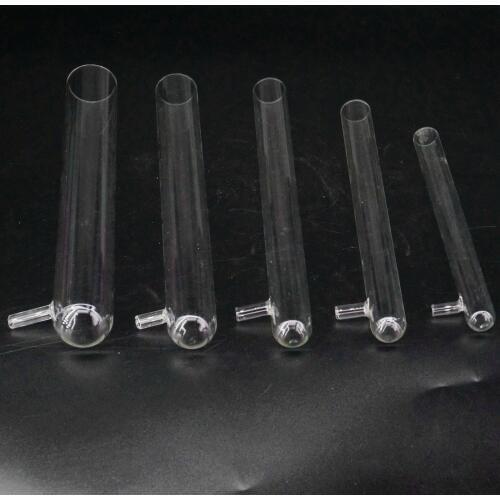 Outer Diameterx Length 15x150mm 18x180mm 20x200mm 25x200mm 30x200mm Glass Test Filter Tube with Vacuum Bottom Side Arm Lab Ware