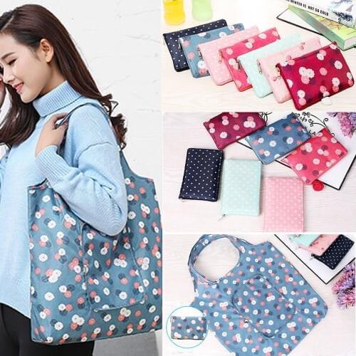 Cool Grocery Storage Handbag Foldable Key Chain Tote Pouch Reusable Shopping Bag 63x42cm Womens Zip Up Beach Bag Shoulder Bag