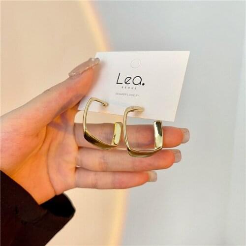 Temperament New Summer Ear Rings for Women Metal High Simple Hypoallergenic Earrings