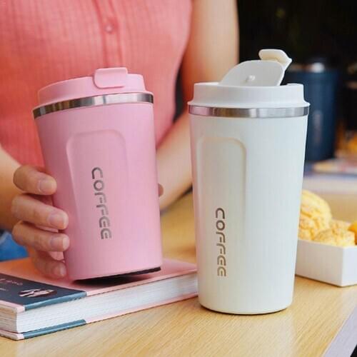 Vacuum Flasks 380ml 510ml Capacity Water Bottle 12 Office Steel Hours Insulation Portable Stainless Home Cup Coffee F4X8