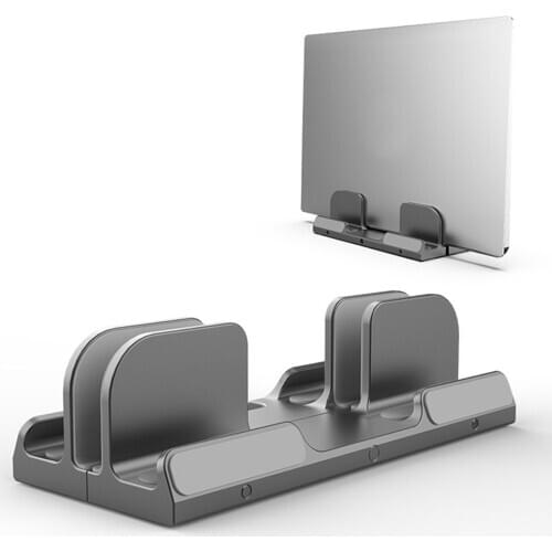 Mini Vertical Laptop Stand Adjustable Aluminium Silicone Notebook Desktop Mount Support Base Holder Computer Accessories