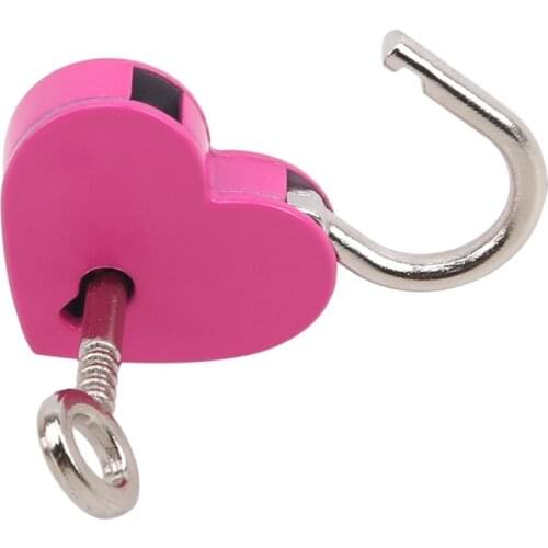 Key Lock For Diary Book Vintage Old Antique Style Mini Key Padlock And Travel Wedding Jewelry Box Suitcase Heart Shaped Padlock
