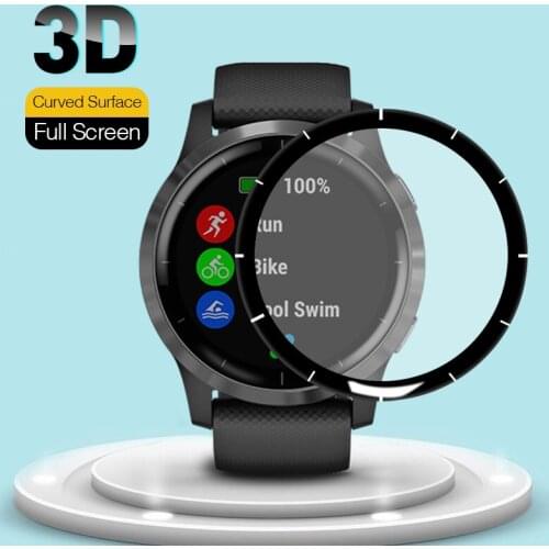 3D Full Edge Soft Clear Protective Film Guard For Garmin Vivoactive 4/4S GarminActive S Watch Screen Protector Cover (No Glass)