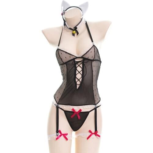 1 set Japanese Style Girls Sleepwear Nightdress Underwear Daily Home Cosplay Costume Tops Shorts Suit for Women Girl Gift