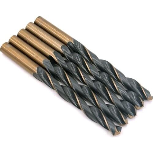 1PCS 3/3.5/4/5/6/8mm twist drill straight shank high speed steel black and yellow rolled electric hand drill iron