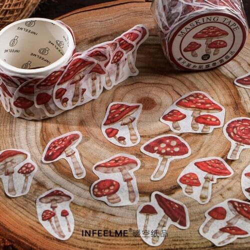 1pcs/1lot Decorative Adhesive Tapes mushroom Garden Scrapbooking DIY Paper Japanese Stickers 3m