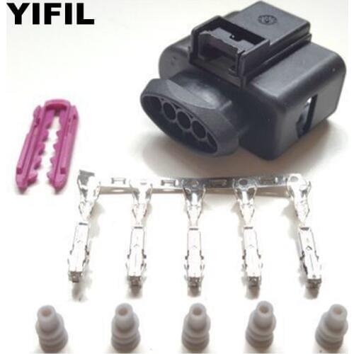 10pcs/lot 5 Pin/Way Mass Air Flow Connector Common Rail Housing Front Oxygen O2 Sensor Plug For AUDI VW VAG 8K0973705